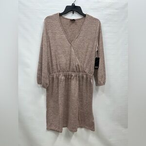 A.N.A. A New Approach Dress Women’s Large Pink Polyester Blend Long Sleeve NWT